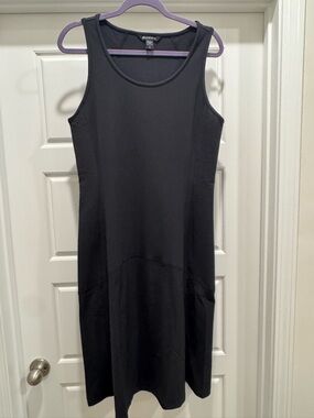 athleta denim dress Denim Boatneck Open-Back Mini Dress